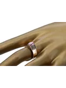 Amatista Oro rosa antiguo original de 14k Anillo Artesanía vintage vrc007r